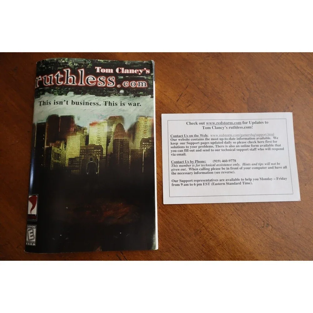 ROUGH Red Storm Tom Clancy's Ruthless.com Vintage PC Game 1998 Big Box